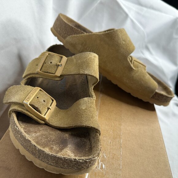 Birkenstock - Arizona Yellow Suede Sandals Slip-ons - EU Size 38 - Picture 2 of 11